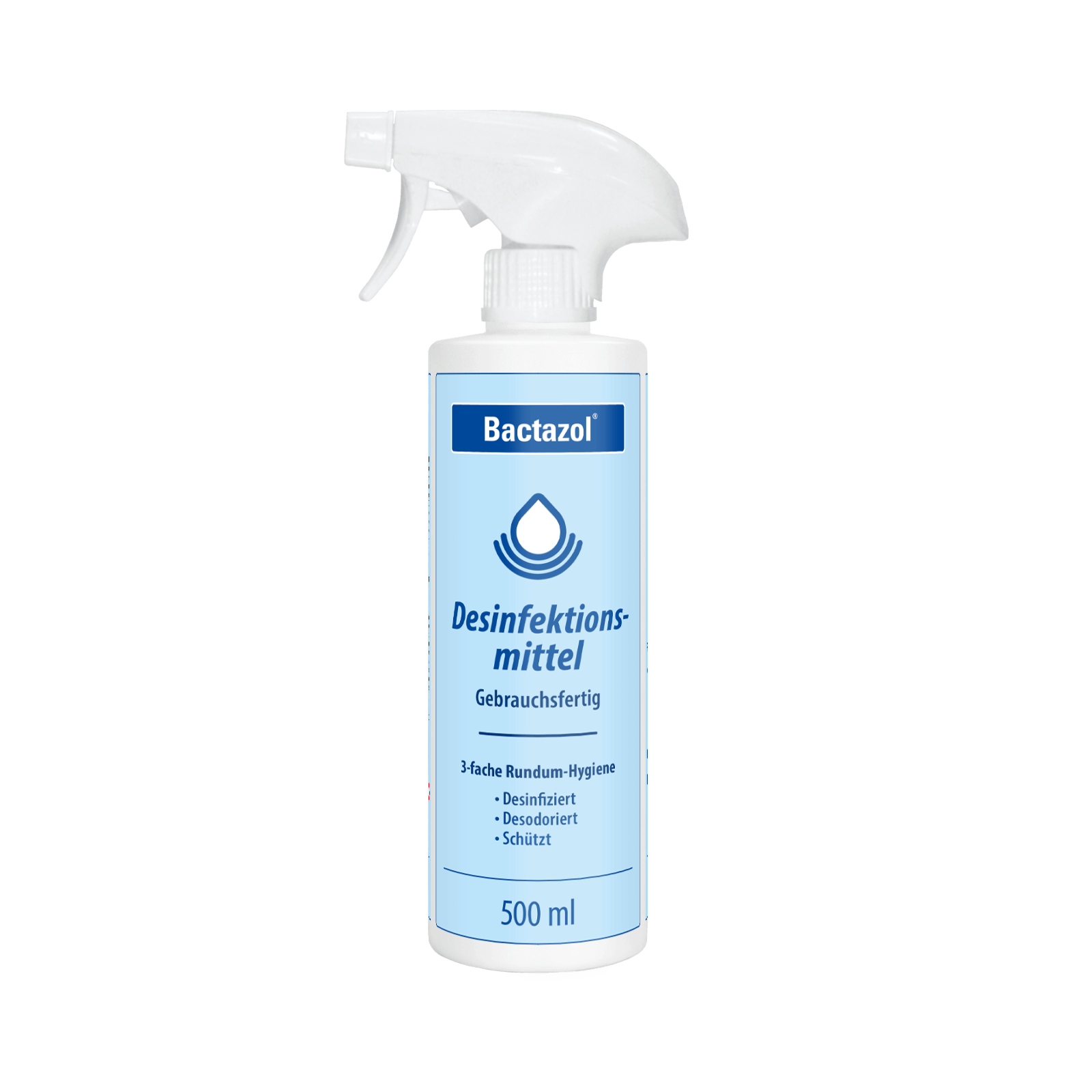 Bactazol Desinfektionsmittel 500 ml - Gebrauchsfertiges Spray, gegen Viren und Bakterien