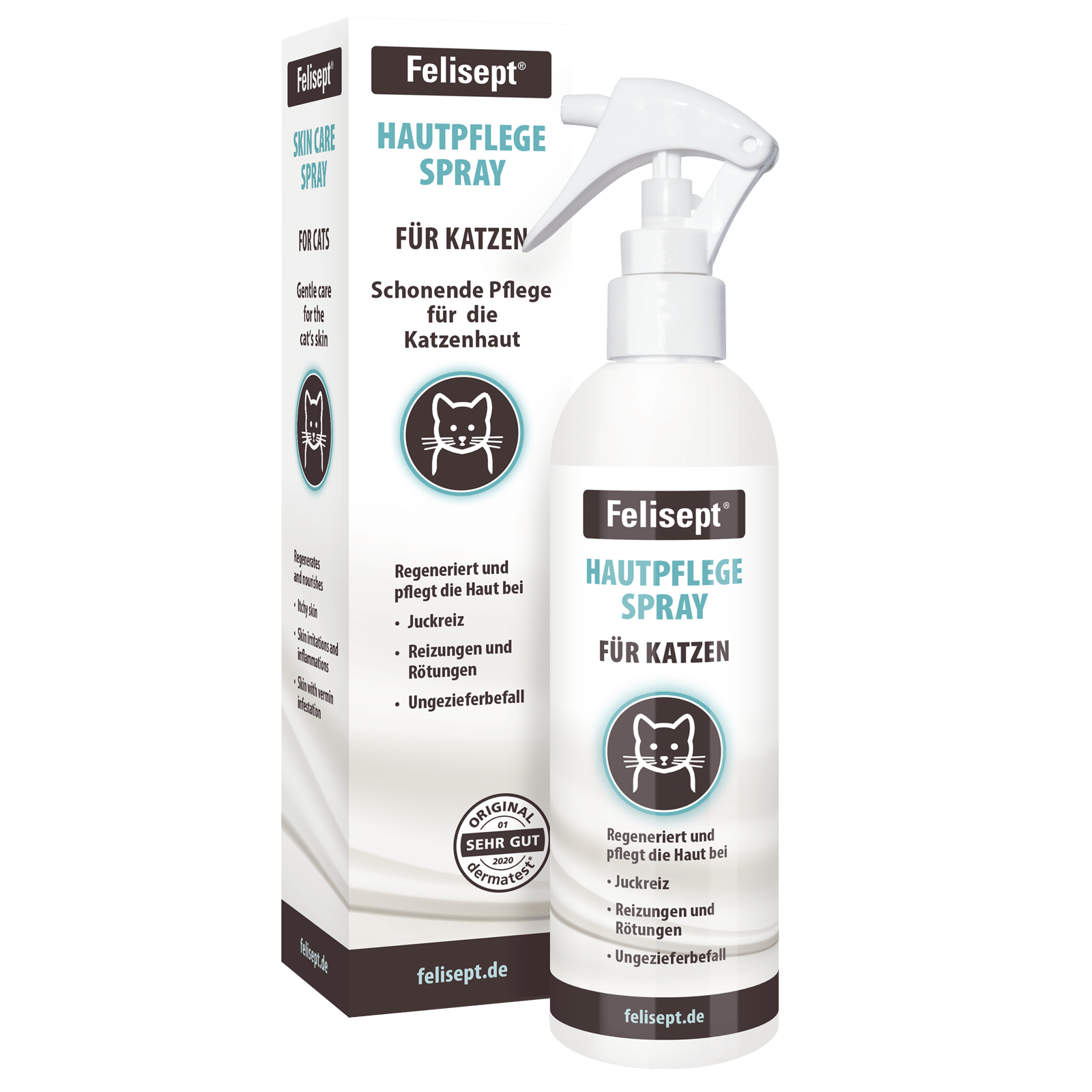 Felisept Hautpflege Spray für Katzen - Pflegt die Haut bei Juckreiz, Reizungen und Rötungen