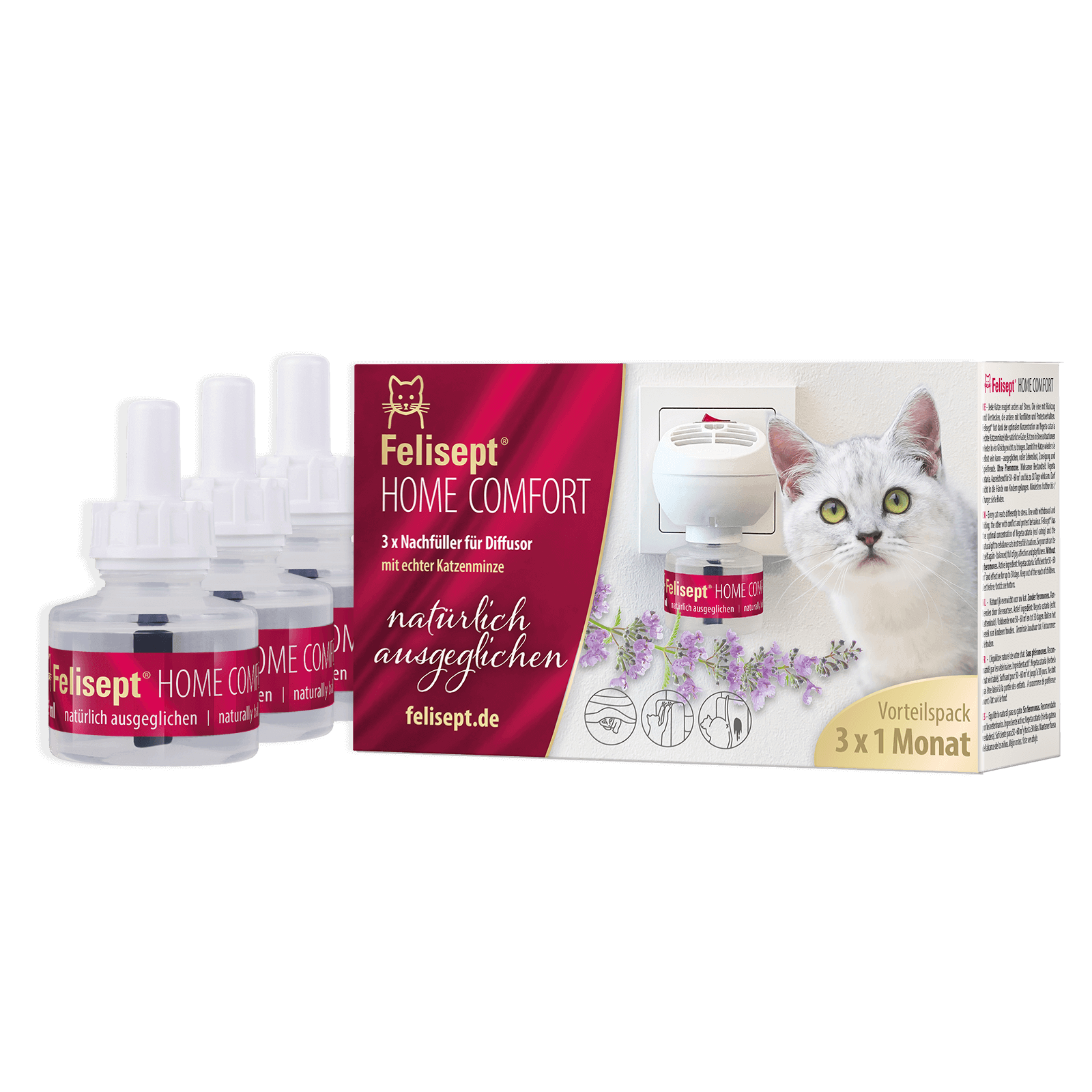 Felisept Home Comfort Nachfüllflakon im 3er Pack