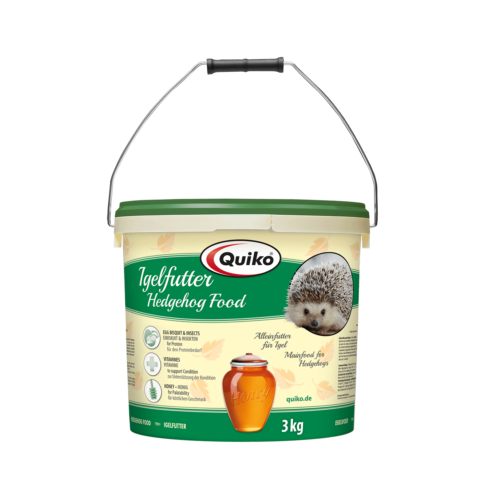 Quiko Igelfutter: Hochwertiges Trockenfutter für Igel - Mit Insekten und Eibiskuit für den Proteinbedarf