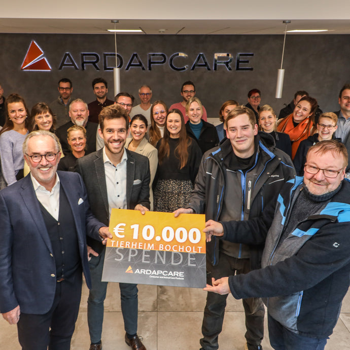 Ardap Care GmbH spendet 10.000€ an das Tierheim Bocholt