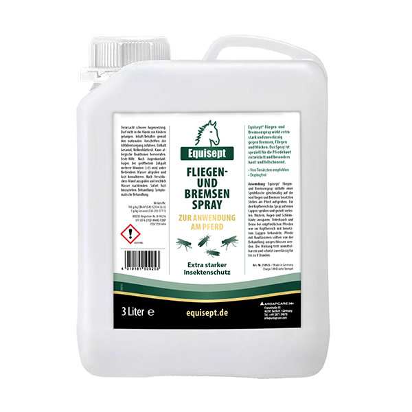 Equisept Fly and Horse Fly Spray for use on horses 3 litre refill canister