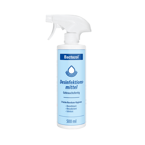 Bactazol Desinfektionsmittel 500 ml - Gebrauchsfertiges Spray, gegen Viren und Bakterien