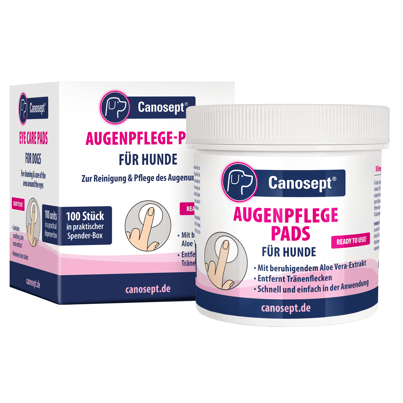 Canosept Augenpflege-Pads für Hunde - Schonende Reinigung und Pflege für das Augenumfeld