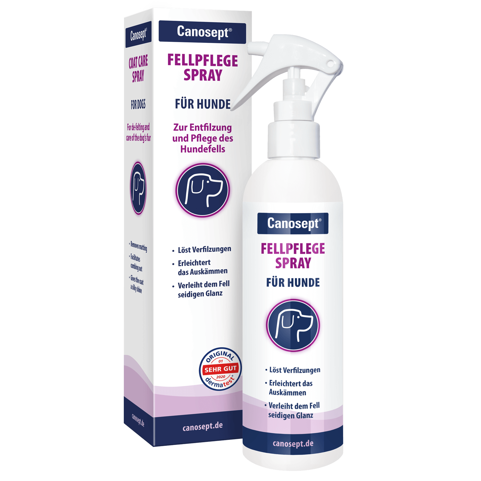 Canosept Fellpflegespray für Hunde - Zur Entfilzung und Pflege des Hundefells
