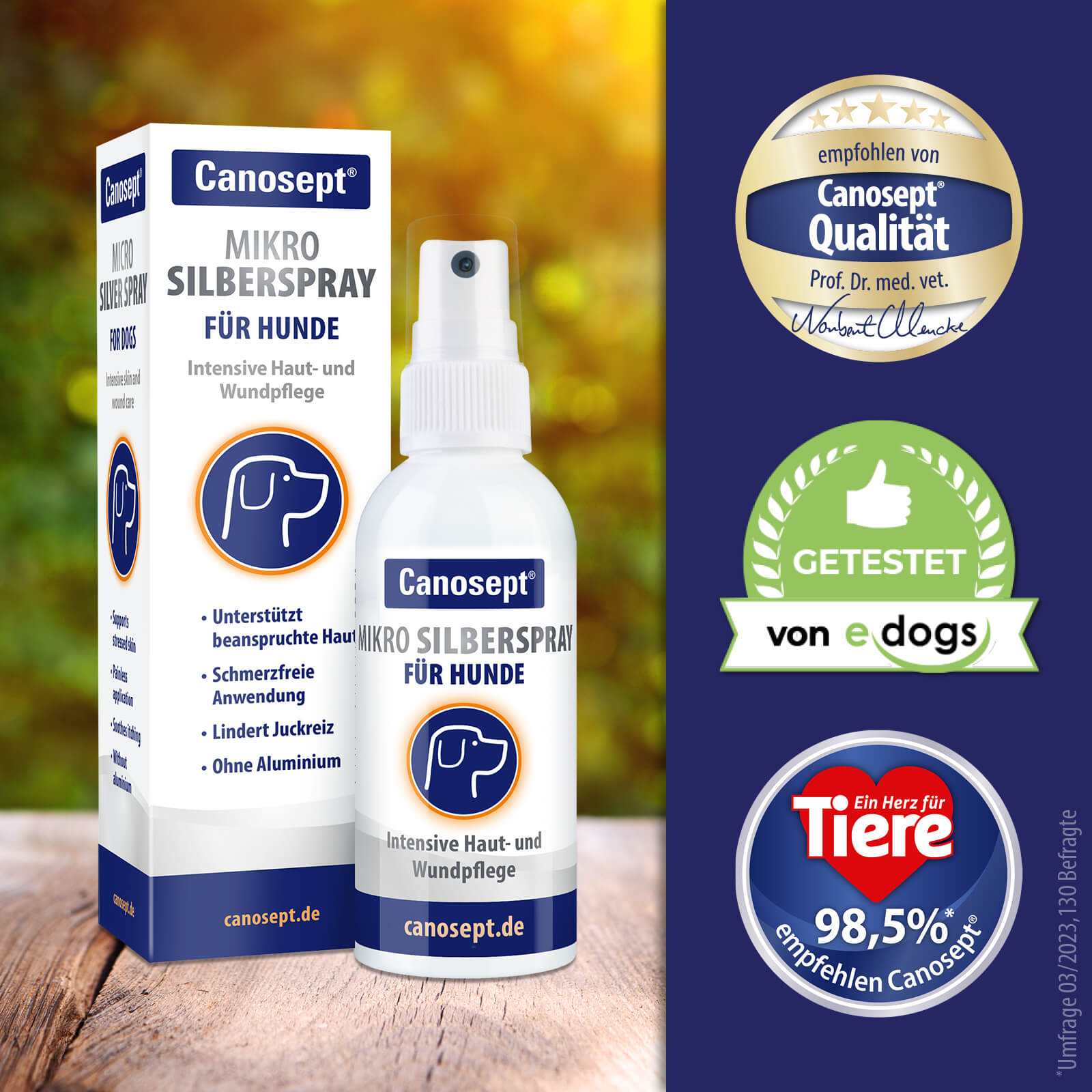 Canosept Mikro Silberspray wird von edogs empfohlen