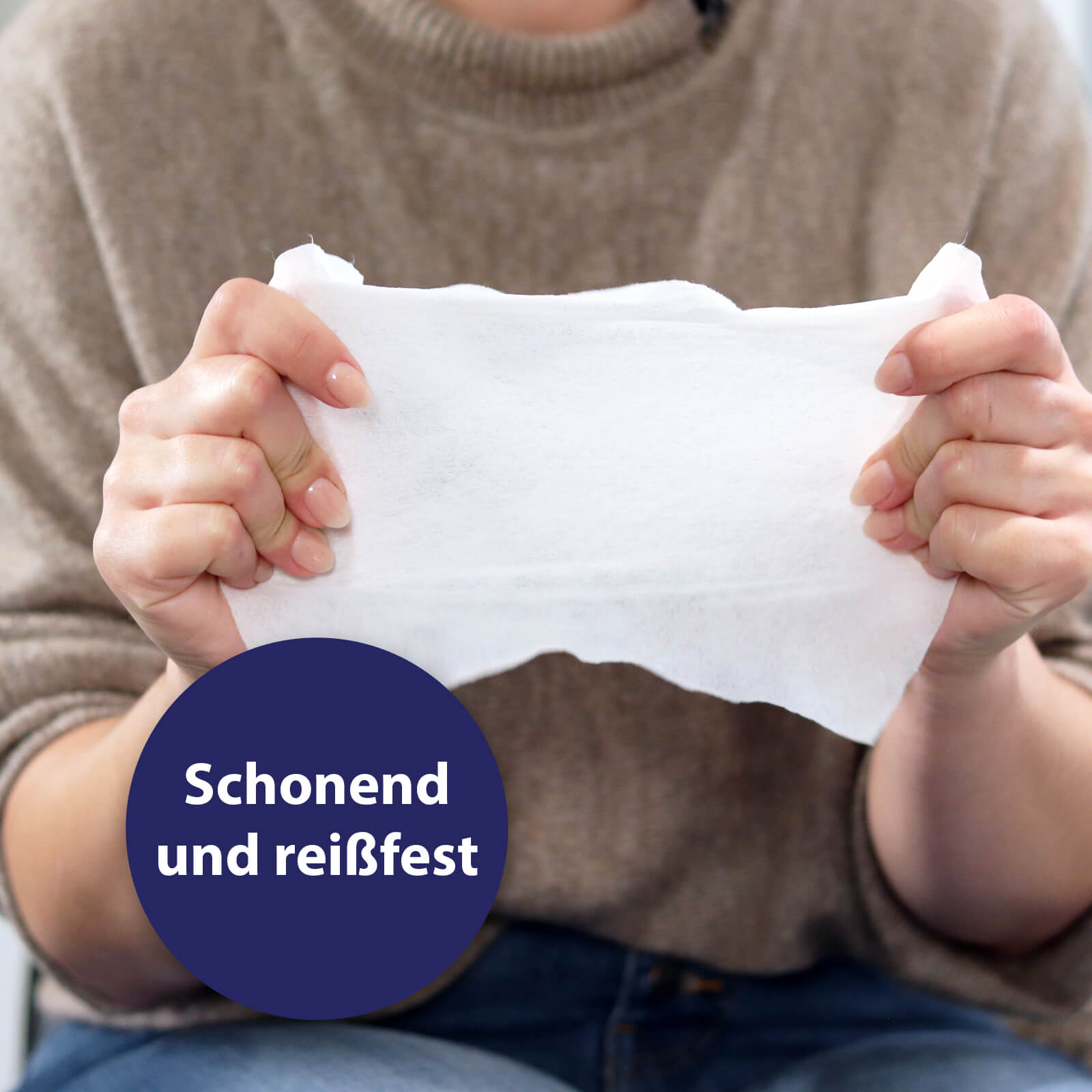 Canosept wipes are gentle and tear-resistant