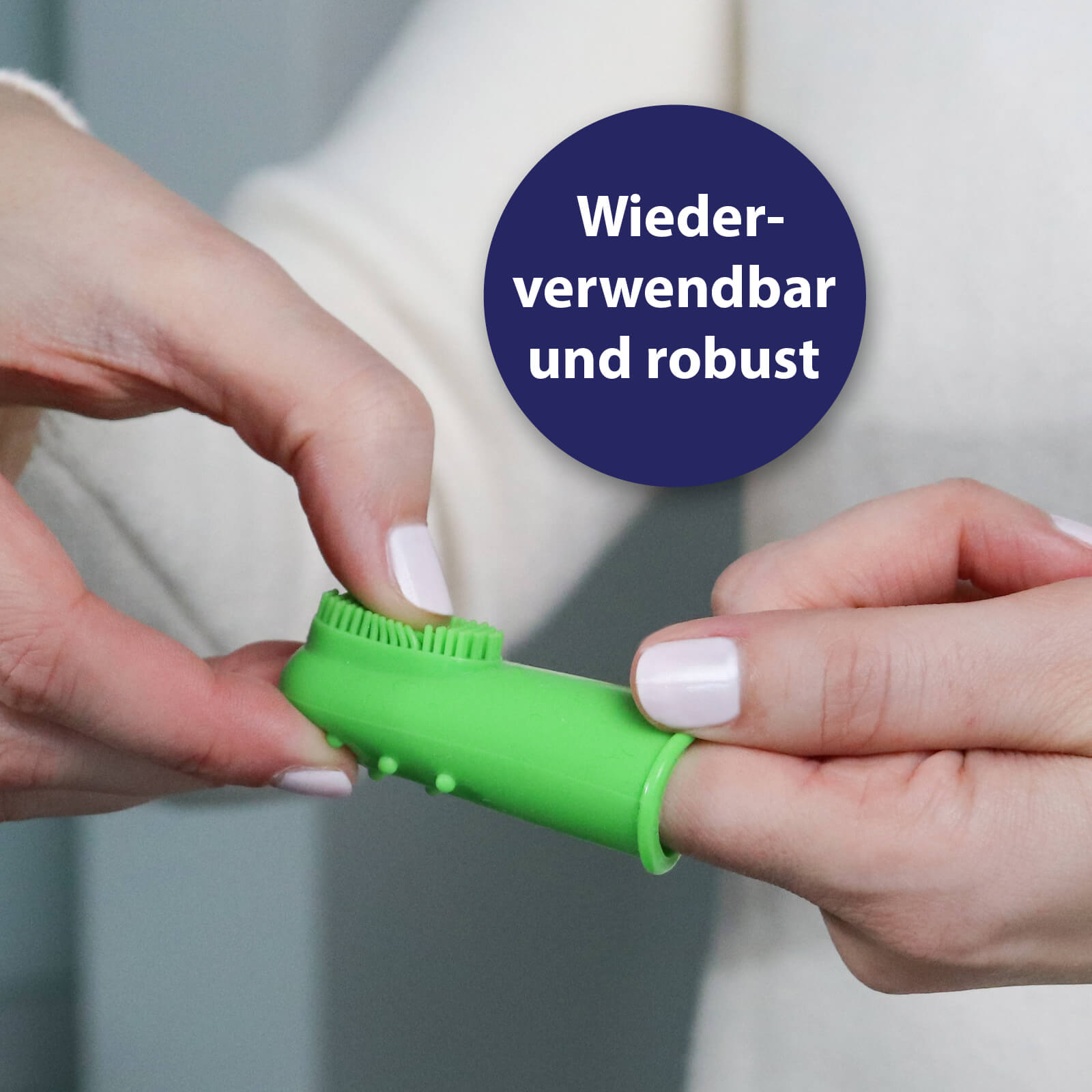Canosept Zahnpflege Fingerbürste - Wiederverwendbar und robust