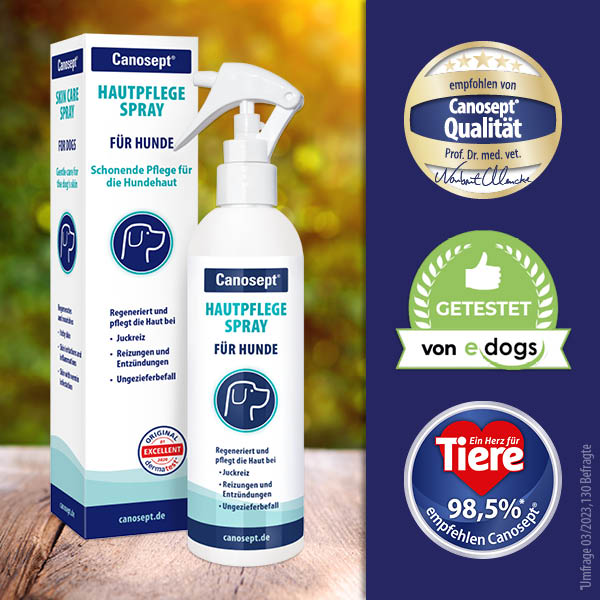 Canosept Hautpflege Spray wird von edogs empfohlen