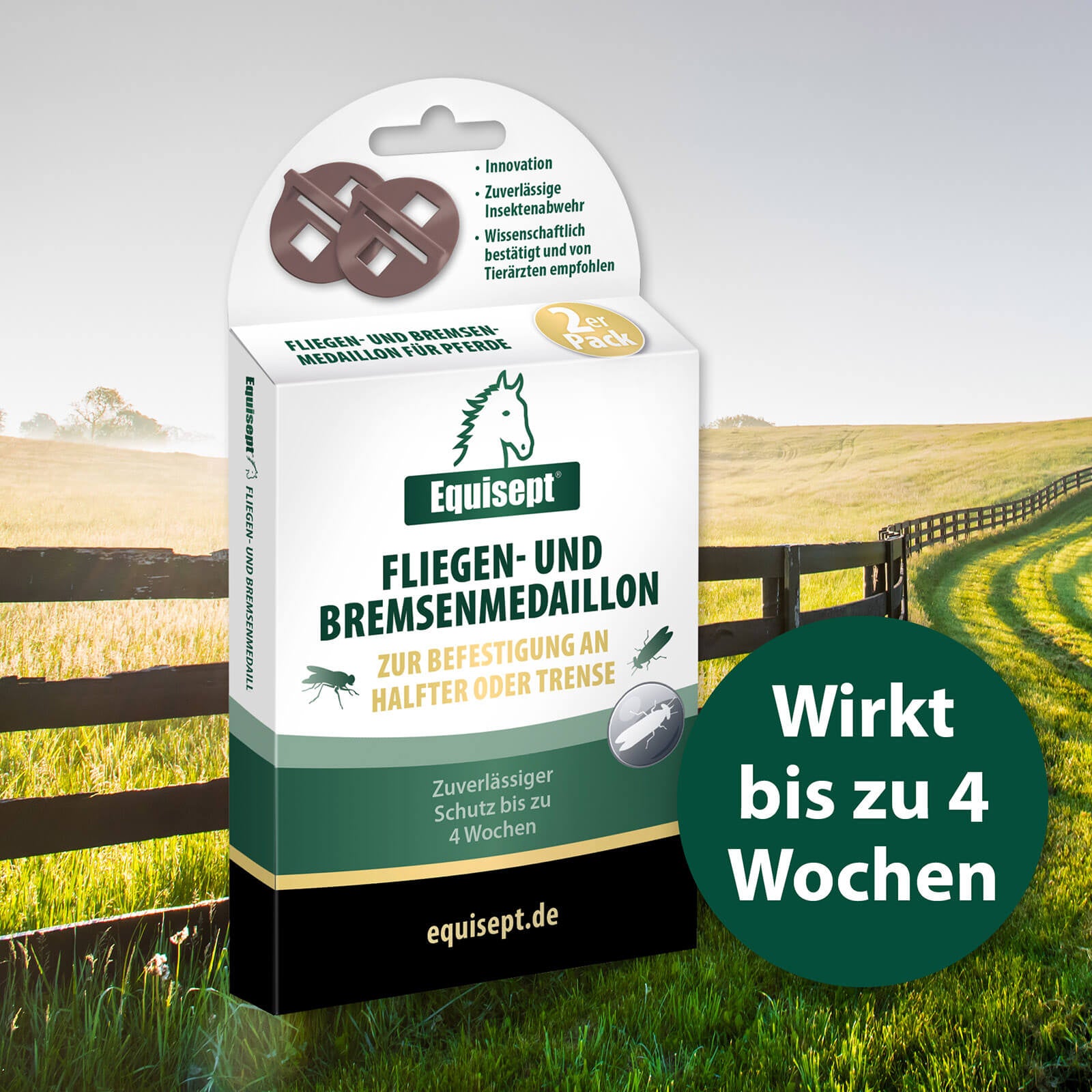 Equisept Fliegen- und Bremsenmedaillon - Wirkt bis zu 4 Wochen
