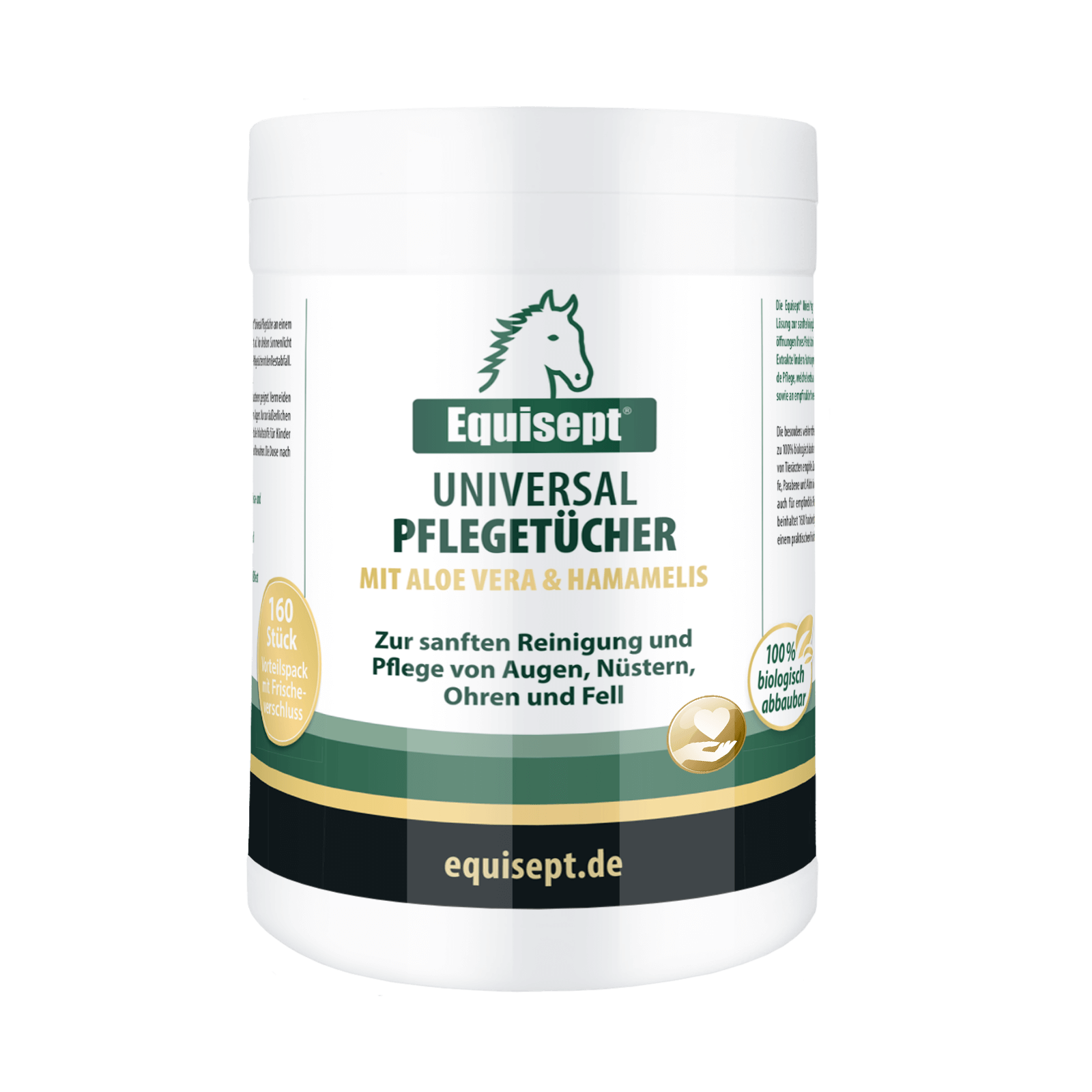 Equisept Pflegetücher mit Aloe Vera und Hamamelis zur Reinigung und Pflege von Augen, Nüstern, Ohren und Fell