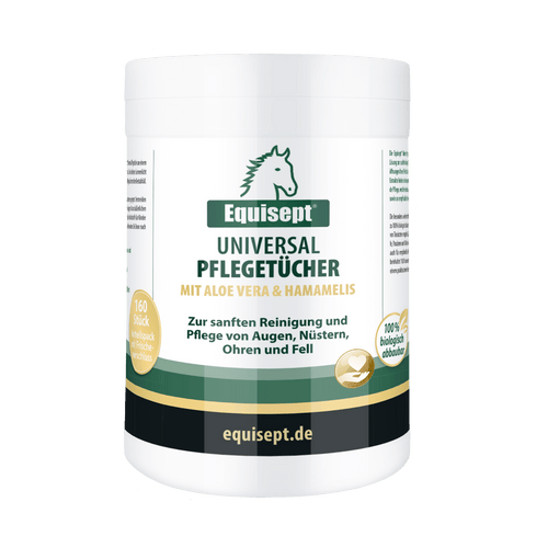 Equisept Pflegetücher mit Aloe Vera und Hamamelis zur Reinigung und Pflege von Augen, Nüstern, Ohren und Fell