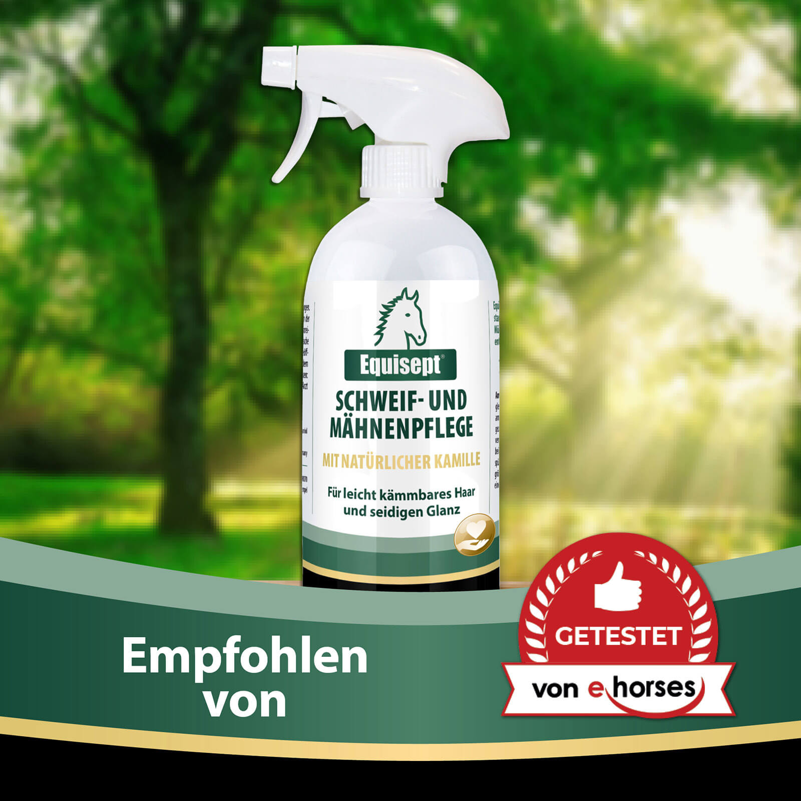 Equisept Schweif- und Mähnenpflege wird von ehorses empfohlen