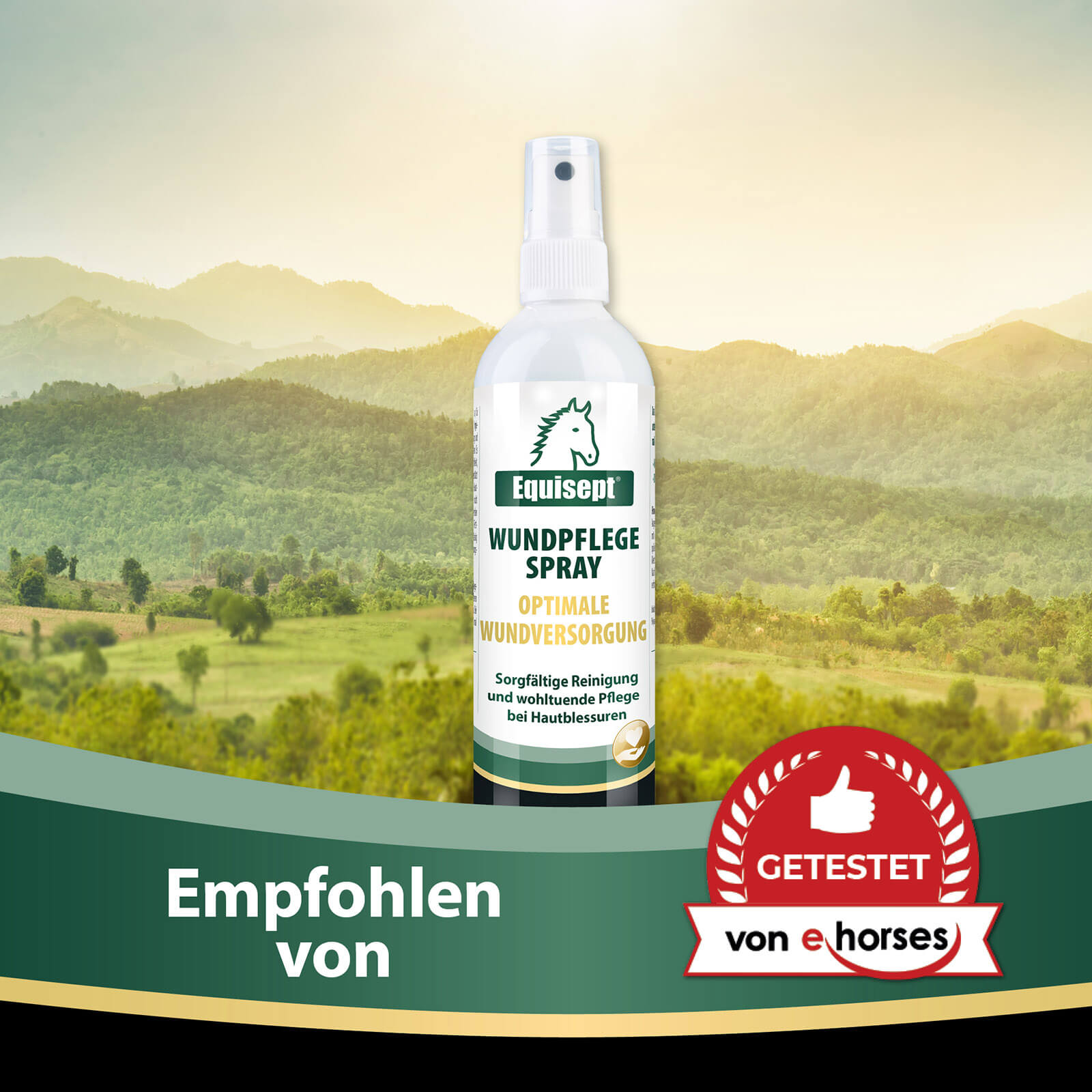 Equisept Wundpflegespray wird von ehorses empfohlen
