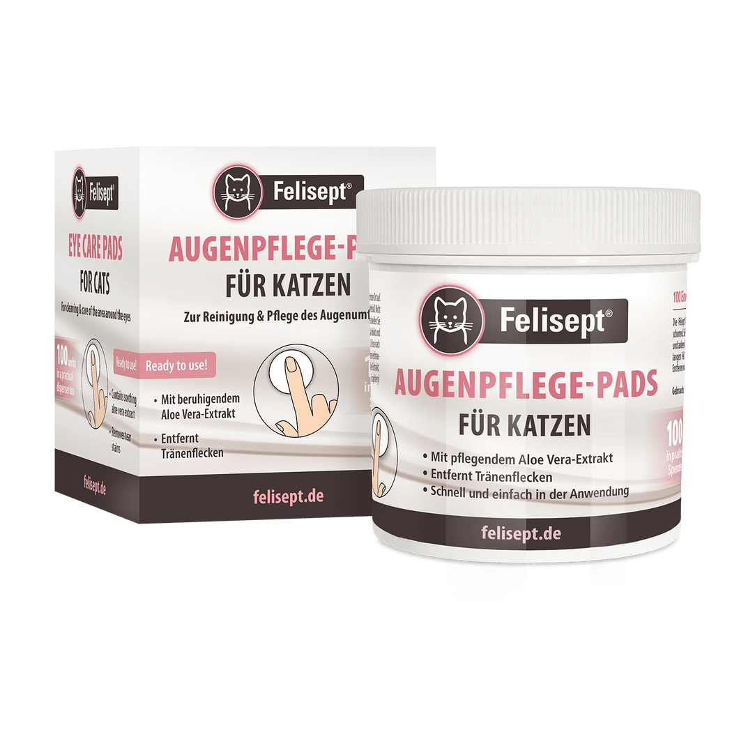 Felisept Augenpflege-Pads für Katzen - Reinigung des Augenumfeldes, Entfernt Tränenflecken