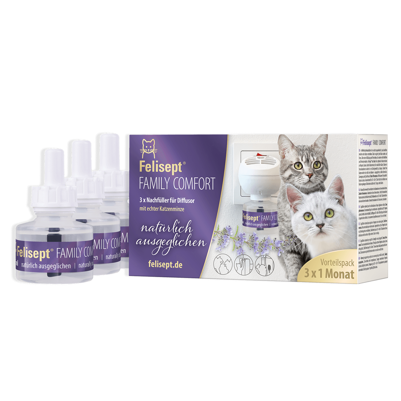 Felisept Family Comfort Refill with bottle in pack of 3