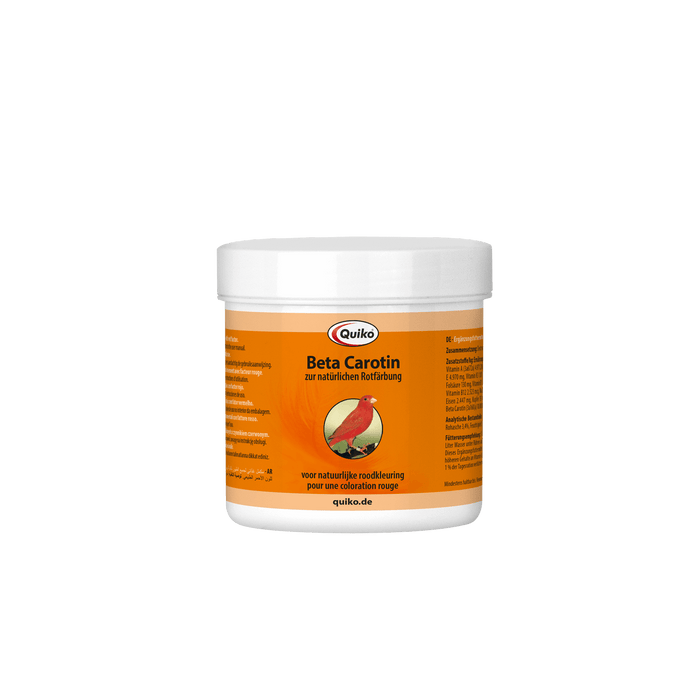 Quiko Beta Carotin - Ergänzungsfutter für Ziervögel mit natürlichem Rotfaktor - Mit Vitaminen und Beta Carotin