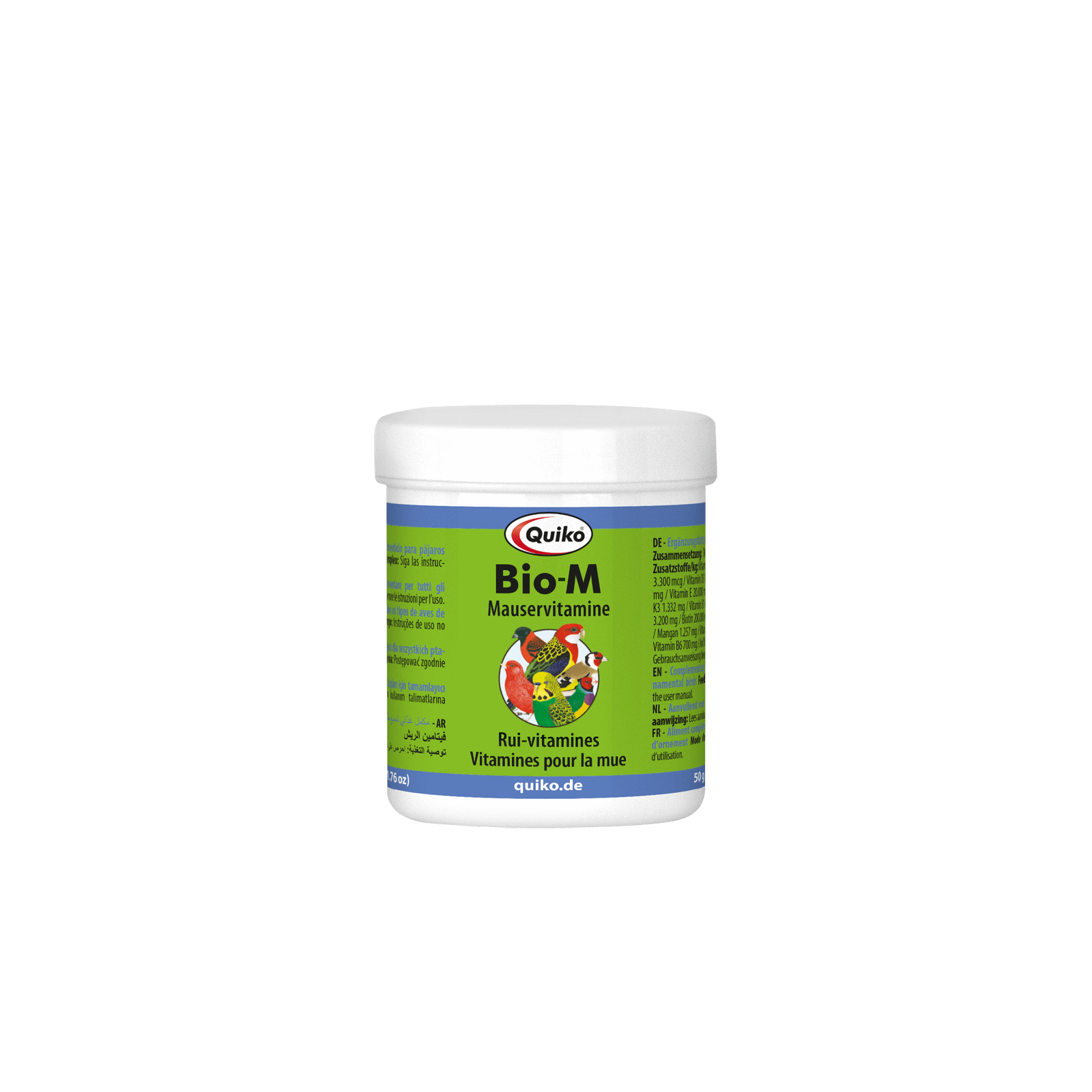 Quiko BIO-M - Mauservitamine für Ziervögel zur Unterstützung der Mauser