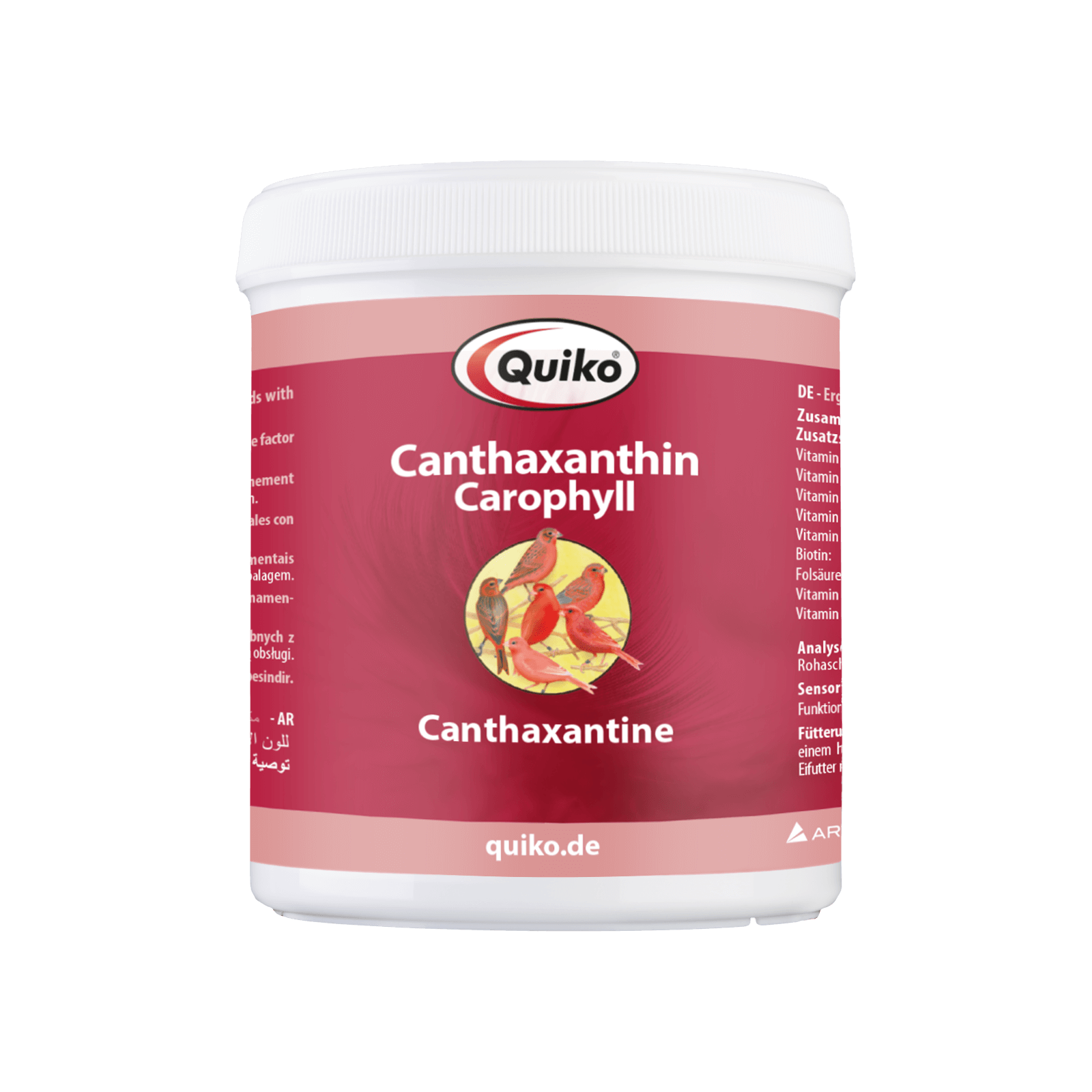 Quiko Canthaxanthin - Carophyll -Ergänzungsfutter für Ziervögel mit Rotfaktor