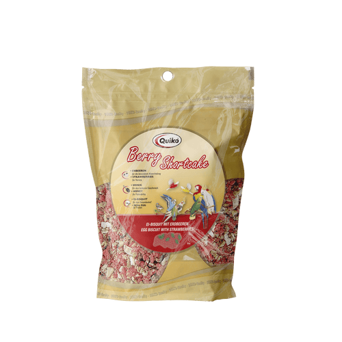 Quiko Erdbeer-Bisquit: Vogelsnack mit Erdbeeren, Honig und Proteinen