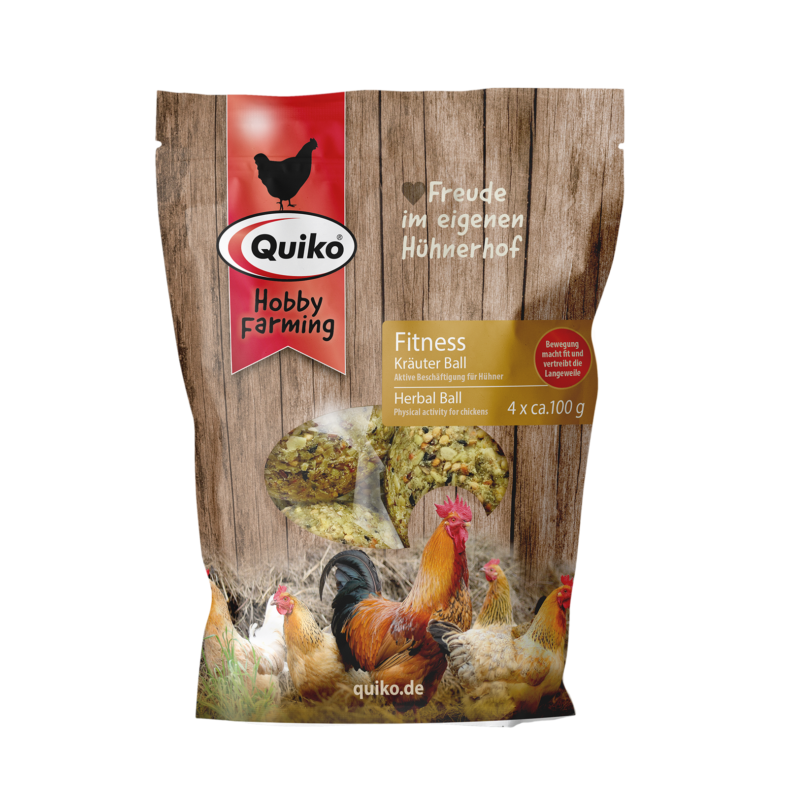 Quiko Hobby Farming Fitness Kräuter Ball - Aktive Beschäftigung für Hühner