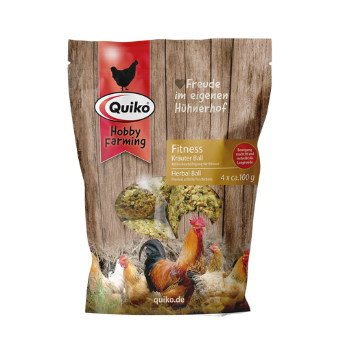 Quiko Hobby Farming Fitness Kräuter Ball - Aktive Beschäftigung für Hühner