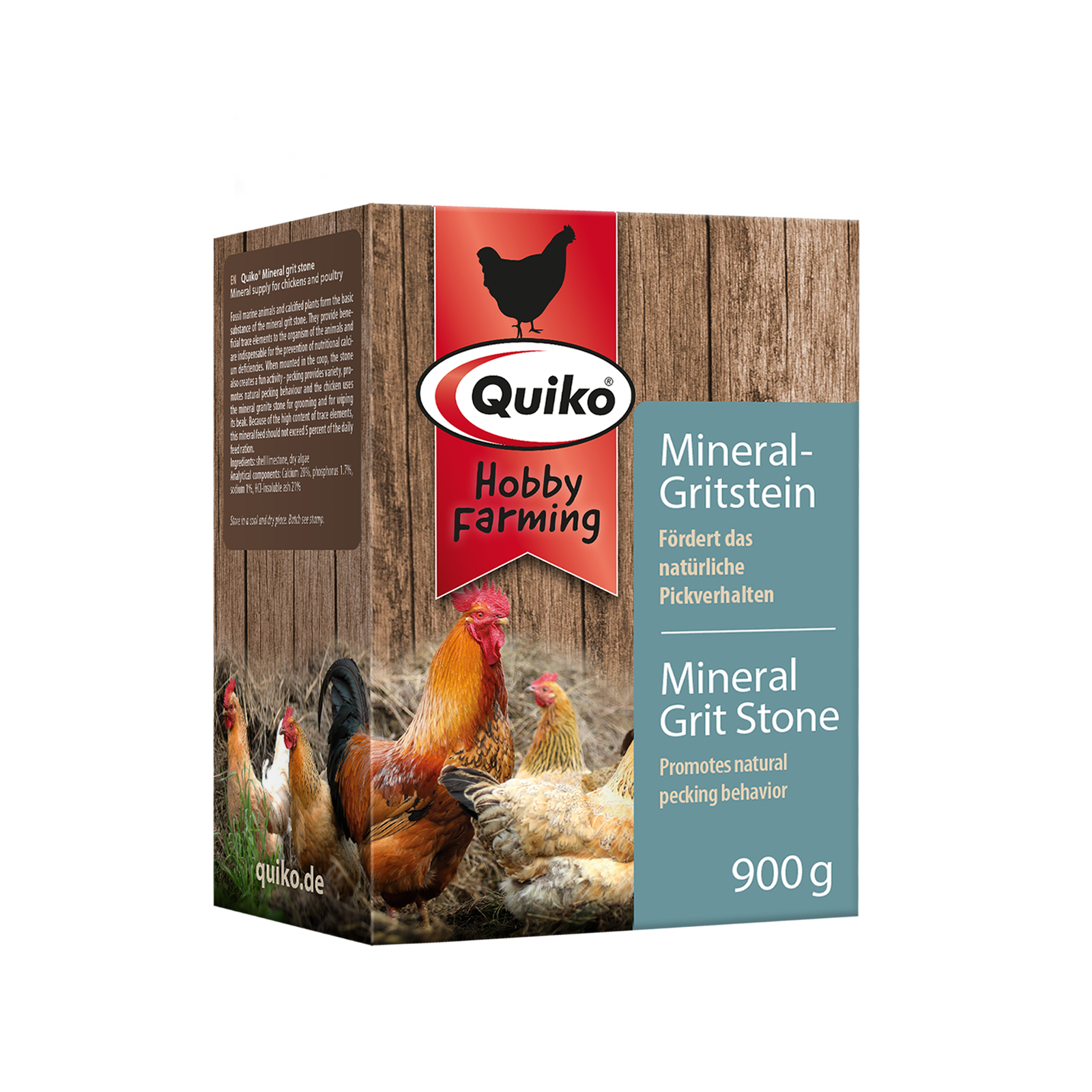 Quiko Hobby Farming Mineralgritstein - Fördert das natürliche Pickverhalten
