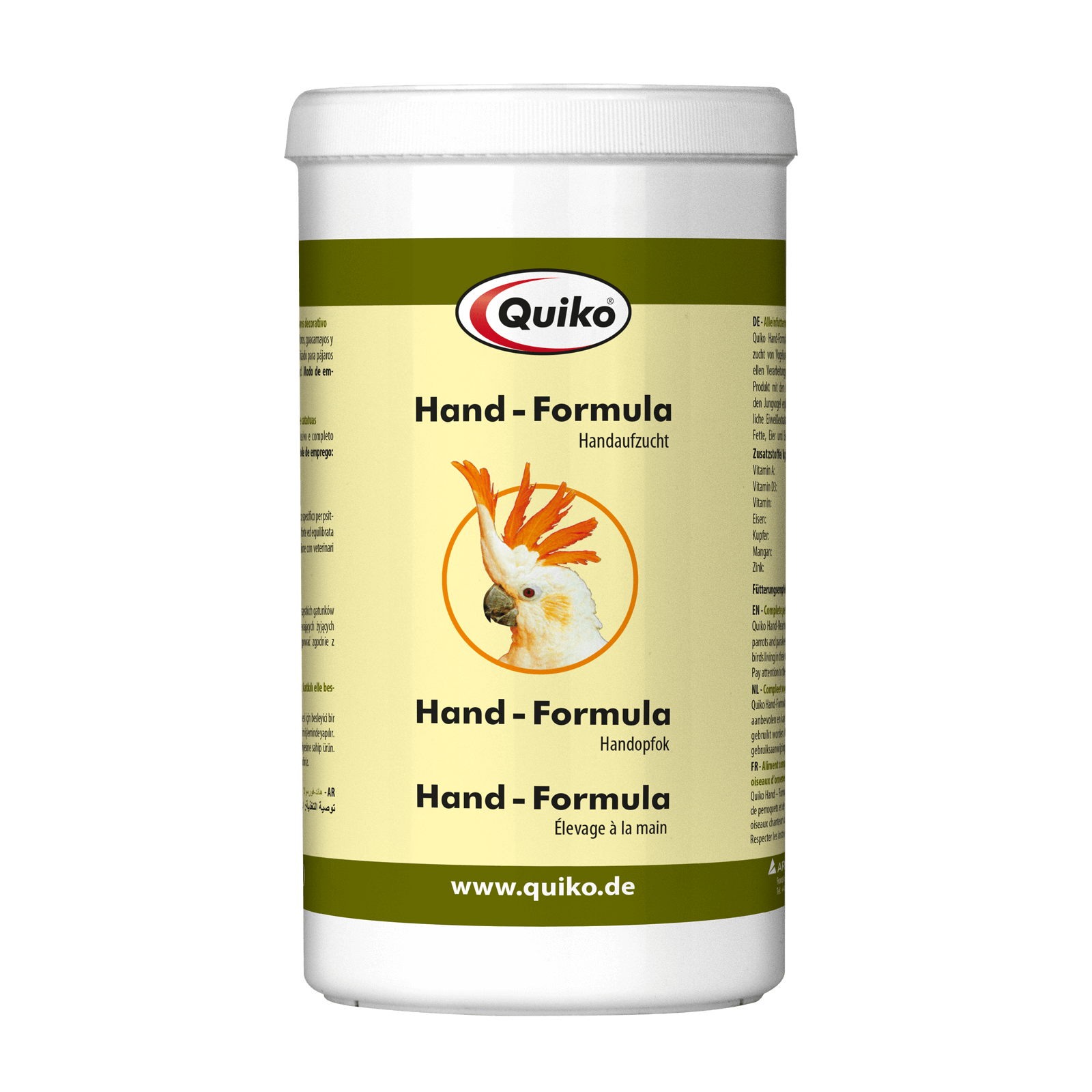 Quiko Hand-Formula: Handaufzucht für Papageien und Sittiche - Handfütterung von Jungvögeln