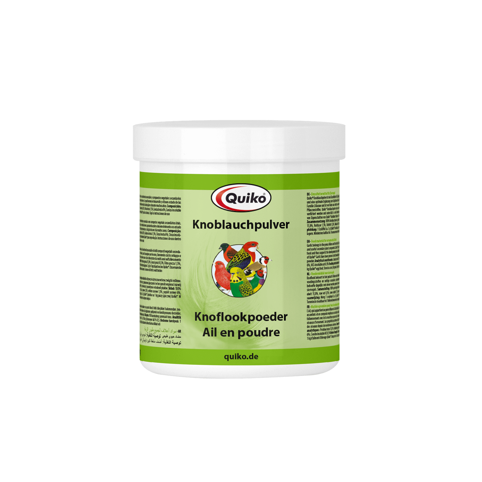 Quiko Knoblauchpulver - Optimale Ergänzung zum täglichen Futter für Ziervögel