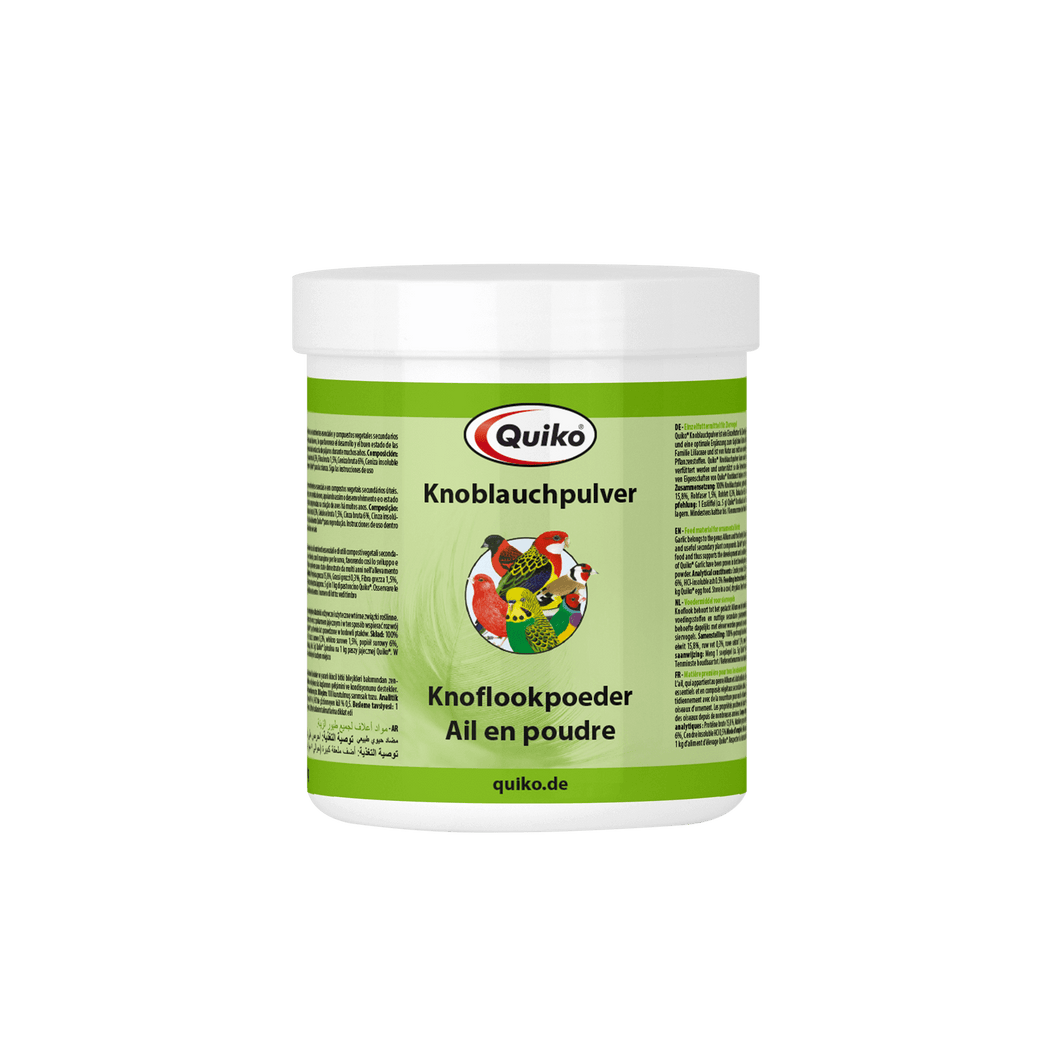 Quiko Knoblauchpulver - Optimale Ergänzung zum täglichen Futter für Ziervögel