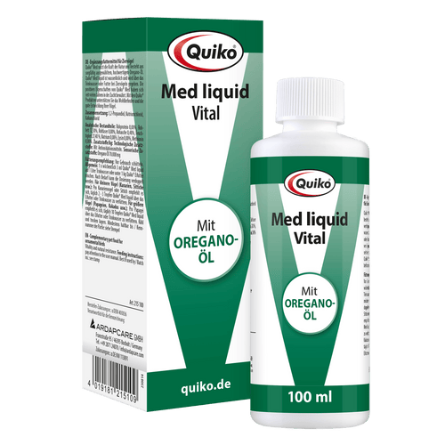 Quiko Med liquid: Mit hochwertigem Oregano-Öl für Ziervögel