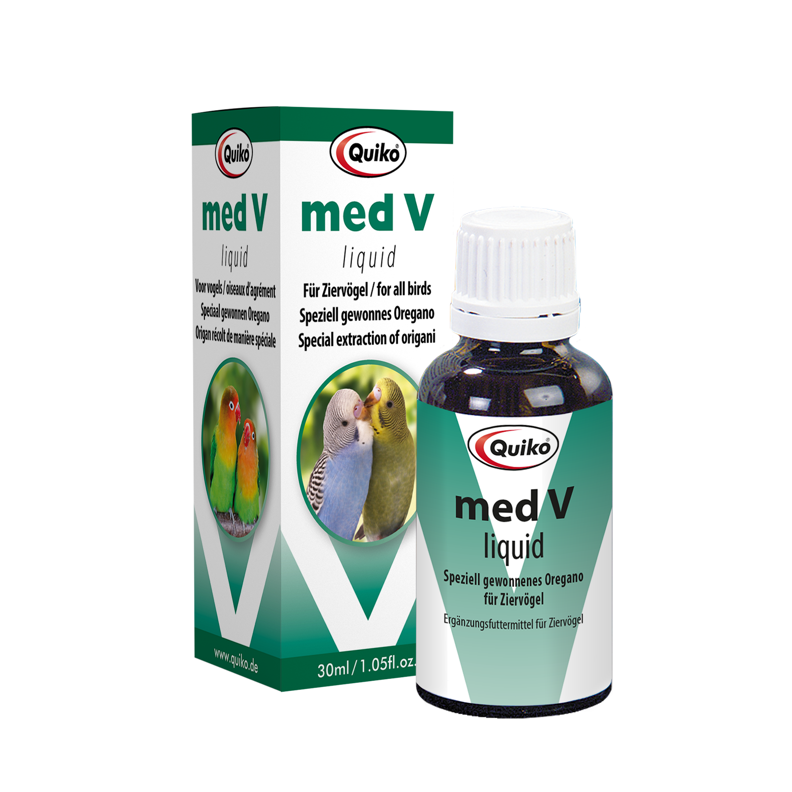 Quiko Med liquid: Mit hochwertigem Oregano-Öl für Ziervögel