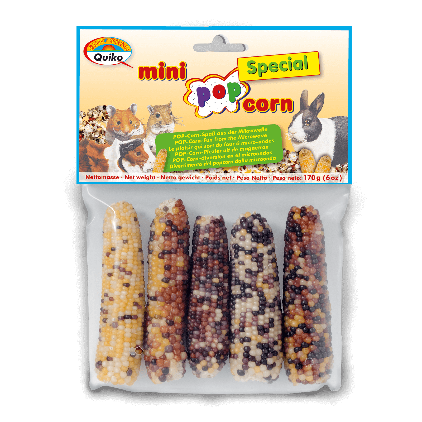 Quiko Mini Popcorn Special: Naturbelassene Maiskolben mit Mineralstoffen für Nager