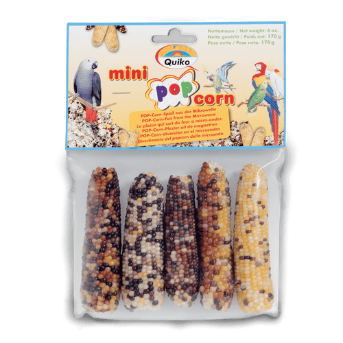 Quiko Mini Popcorn: Naturbelassene Maiskolben mit Mineralstoffen für Ziervögel