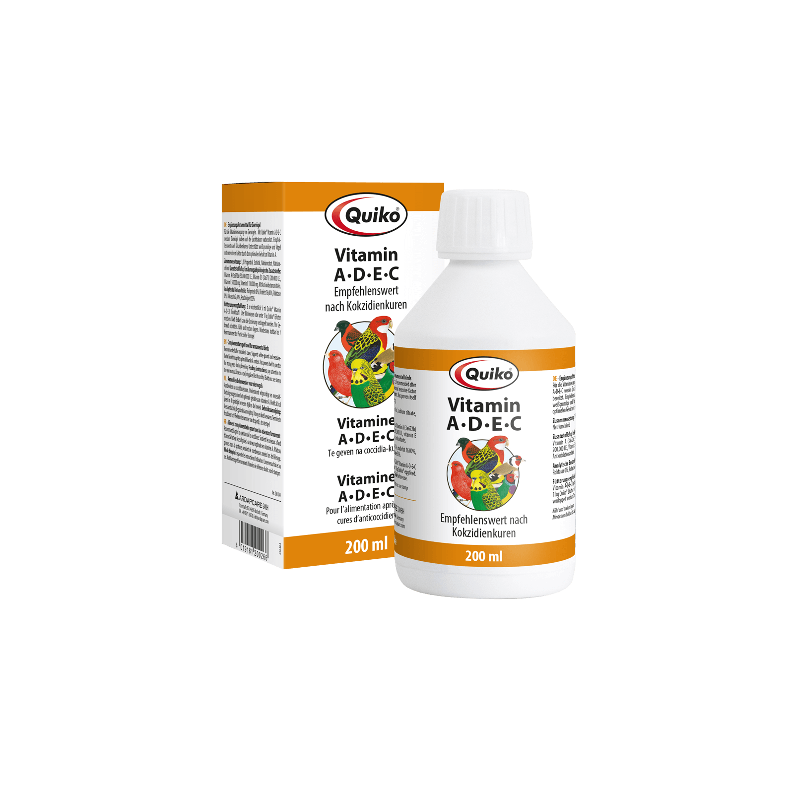 Quiko Vitamin A-D-E-C liquid -Vitaminversorgung für Ziervögel