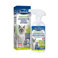 Laden Sie das Bild in den Galerie-Viewer, Bactador_Katzentoiletten_Geruchsentferner_500ml_Faltschachtel_Flasche_DE
