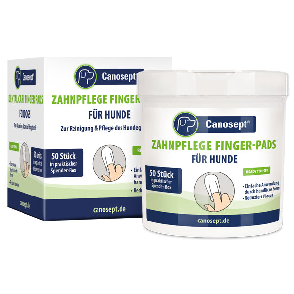 Canosept Zahnpflege Finger-Pads für Hunde - Reduziert Plaque und sorgt für frischen Atem