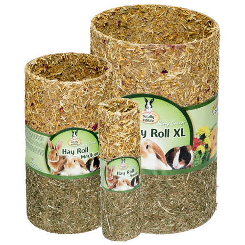 Quiko Sunny Greens Hay Roll: Heurolle zum Knabbern und Spielen für Kleintiere