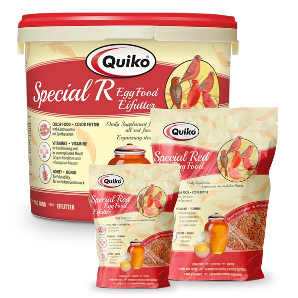 Quiko Special R Eifutter: Kraft und Aufzuchtfutter für alle rotgrundigen Vogelarten - Enthält Canthaxanthin/Carophyll 
