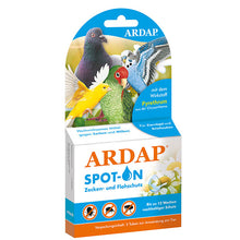 Download the image in the gallery viewer, ARDAP Spot On Pet Birds and Racing Pigeons in front
