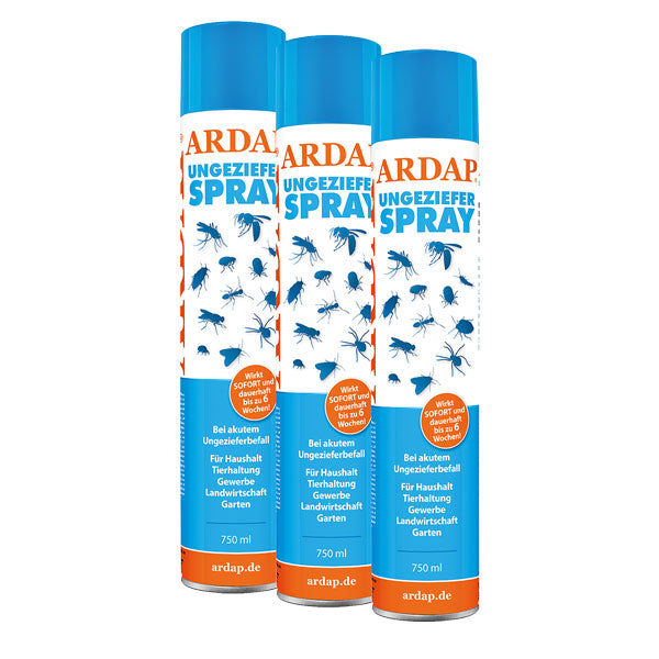 ARDAP Ungezieferspray 750 ml - 3er Pack - vorne